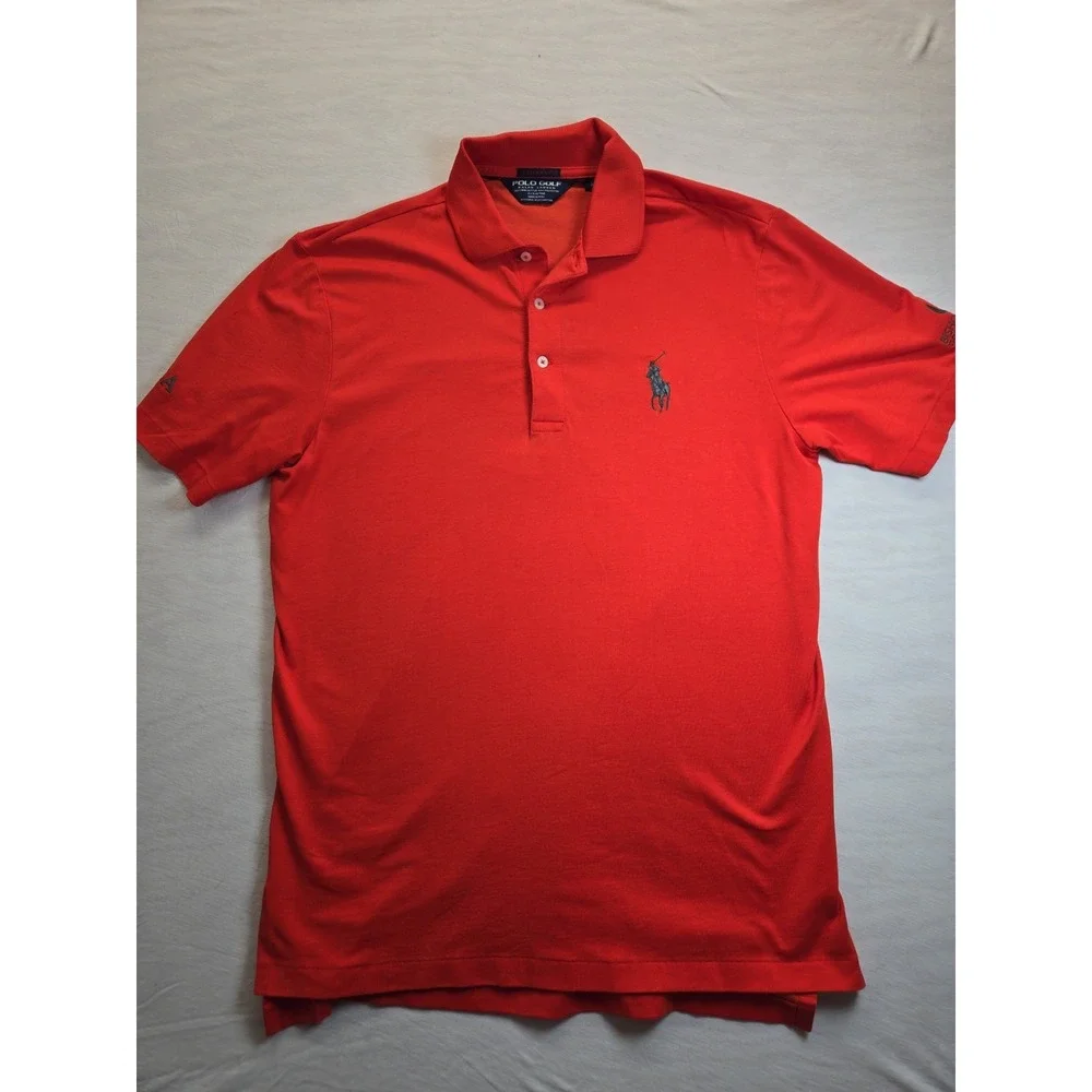 Ralph Lauren Performance M Big Pony AJGA Golf Polo Golf Red
